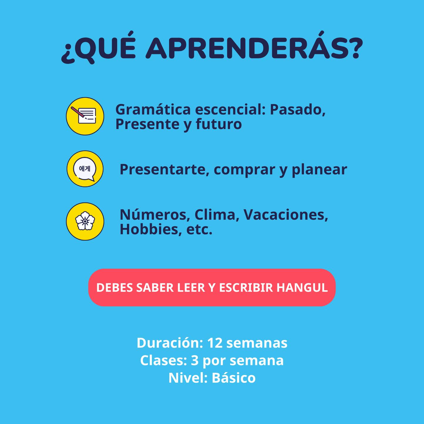 Coreano Básico I - Curso para principiantes