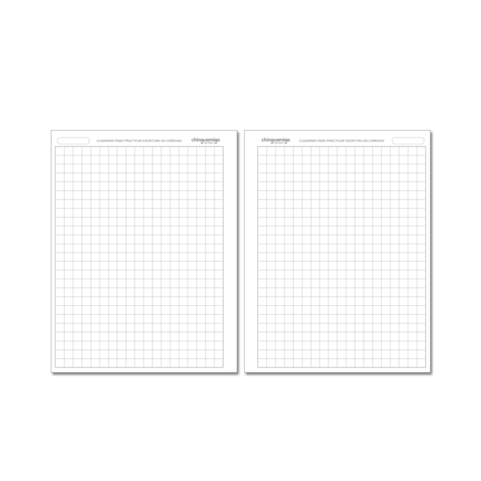 Cuaderno para practicar escritura en Coreano