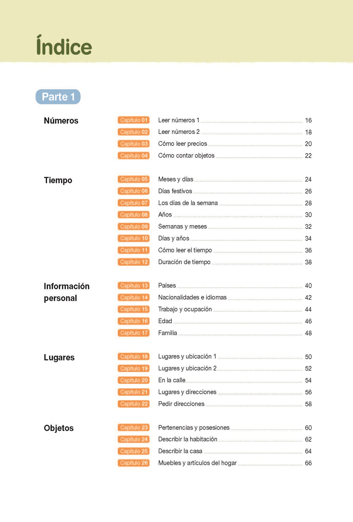 Coreano fácil Vocabulario