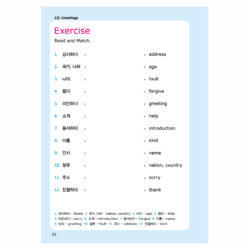 Basic Korean Vocabulary